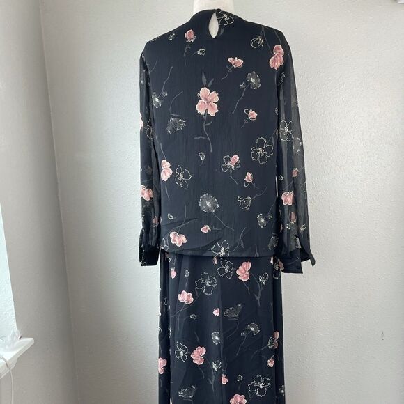 Pendleton Matching Black Floral Blouse & Skirt EUC - Picture 7 of 16